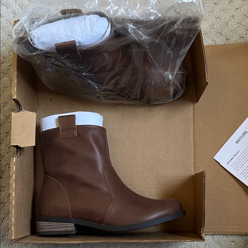 Sole Society Brown Mid-Calf Ankle Boots